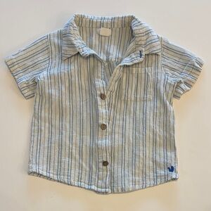 Blue Rooster Collection Light Blue Striped Button Down Shirt